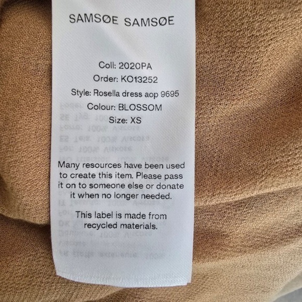 Samsøe Samsøe Rosella Dress AOP 9695 Blossom Floral Midi Button Front XS - Picture 9 of 10